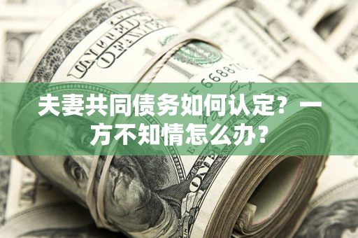北京夫妻共同债务如何认定？一方不知情怎么办？