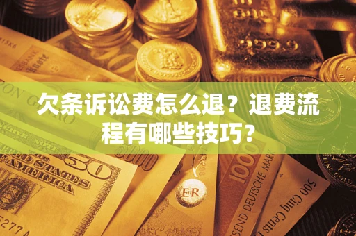 北京欠条诉讼费怎么退？退费流程有哪些技巧？