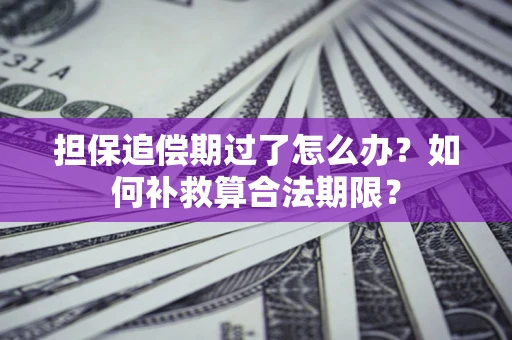 北京担保追偿期过了怎么办？如何补救算合法期限？