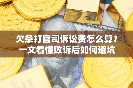 北京欠条打官司诉讼费怎么算？一文看懂败诉后如何避坑