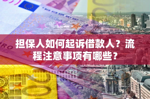 北京担保人如何起诉借款人？流程注意事项有哪些？